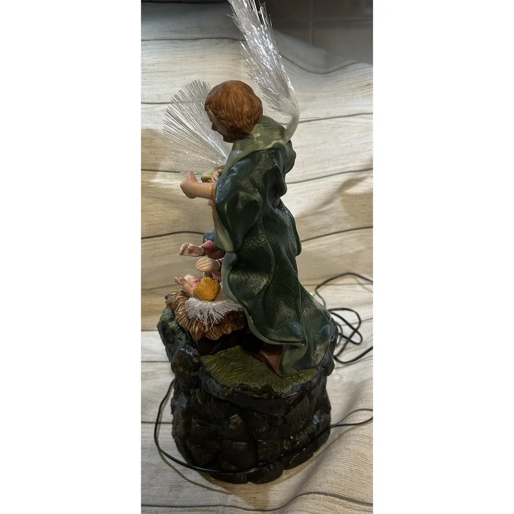 Vintage Mega Bright Sight Sation Fiber Optic Color Changing Nativity w/Box VIDEO